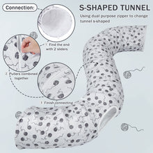Cargar imagen en el visor de la galería, Ownpets Large Cat Donut Tunnel Bed, Grey
