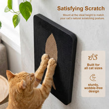 Charger l'image dans la galerie, Ownpets Wall Cat Scratcher, Cute Vertical Cat Scratching Board, Wall Mounted Cat Scratch Pad for Wall, Glass, Wood, and Tile, Furniture Protector, Fish Print Black