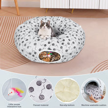 Cargar imagen en el visor de la galería, Ownpets Large Cat Donut Tunnel Bed, Grey