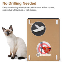 Charger l'image dans la galerie, Ownpets Wall Cat Scratcher, Cute Vertical Cat Scratching Board, Wall Mounted Cat Scratch Pad for Wall, Glass, Wood, and Tile, Furniture Protector, Black