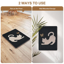 Charger l'image dans la galerie, Ownpets Wall Cat Scratcher, Cute Vertical Cat Scratching Board, Wall Mounted Cat Scratch Pad for Wall, Glass, Wood, and Tile, Furniture Protector, Black