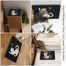Charger l'image dans la galerie, Ownpets Wall Cat Scratcher, Cute Vertical Cat Scratching Board, Wall Mounted Cat Scratch Pad for Wall, Glass, Wood, and Tile, Furniture Protector, Black