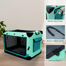 Load image into Gallery viewer, Ownpets 4 Doors Soft Portable Folding Dog Crate Dog Kennel, Green, L