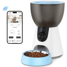Load image into Gallery viewer, Ownpets Automatic Pet Feeder with Camera, 1304P HD Video with Night Vision, 2-Way Voice Interaction, 2.4G & 5G WiFi Food Dispenser with APP Control