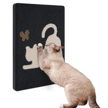 Charger l'image dans la galerie, Ownpets Wall Cat Scratcher, Cute Vertical Cat Scratching Board, Wall Mounted Cat Scratch Pad for Wall, Glass, Wood, and Tile, Furniture Protector, Black