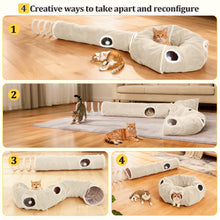 Carica l'immagine nel visualizzatore di Gallery, Ownpets 2-in-1 Large Lollipop Cat Tunnel