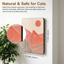 Carica l'immagine nel visualizzatore di Gallery, Ownpets Wall Mounted Cat Scratcher with Adhesive Strips, Cut Design, Red