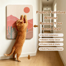 Carica l'immagine nel visualizzatore di Gallery, Ownpets Wall Mounted Cat Scratcher with Adhesive Strips, Cut Design, Red