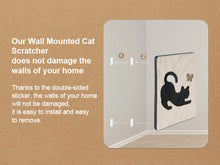 Lade das Bild in den Galerie-Viewer, Ownpets Wall Cat Scratcher, Cute Vertical Cat Scratching Board, Wall Mounted Cat Scratch Pad for Wall, Glass, Wood, and Tile, Furniture Protector