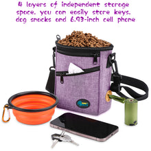 Lade das Bild in den Galerie-Viewer, Ownpets Dog Training Pouch with Collapsible Bowl, Purple