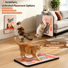 Carica l'immagine nel visualizzatore di Gallery, Wall Mounted Cat Scratcher with Adhesive Strips, Cute Design, Red
