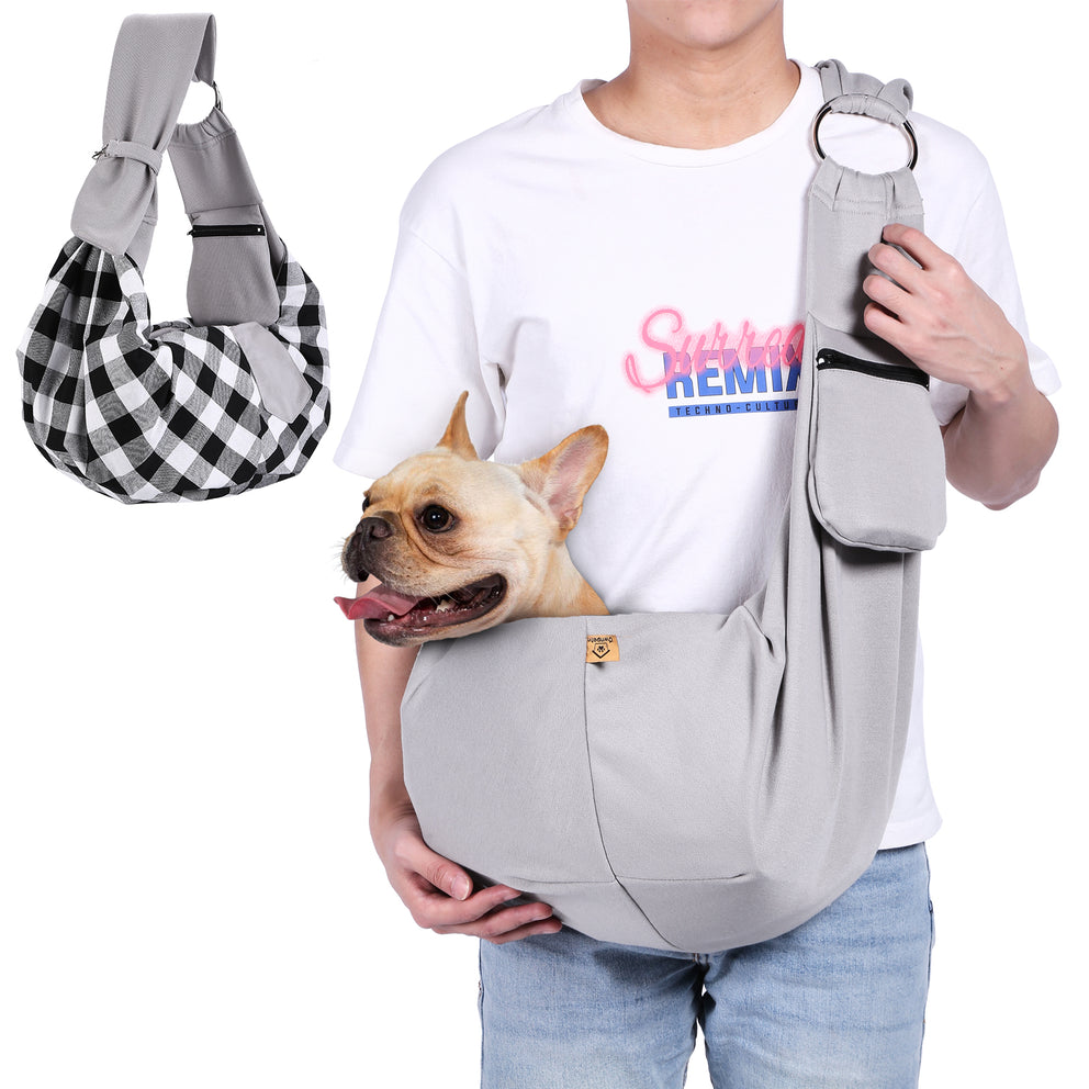 Ownpets Reversible Pet Papoose Bag, Dog Cat Sling, Fit 8~15lbs