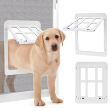 Load image into Gallery viewer, 211 Ownpets Large Lockable Pet Door for Screen door, 11x13, White
