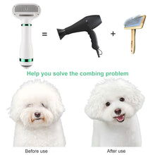Load image into Gallery viewer, Ownpets 3 in 1 Pet Hair Dryer, Portable Dog Grooming Blower with Slicker Brush &amp; Fast-Drying Towel
