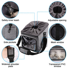 Charger l'image dans la galerie, Ownpets Chien Vélo Panier Sac Pet Carrier, Bandoulière Réglable Portable Respirant Vélo Guidon Panier pour Chiens et Chats