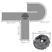 Load image into Gallery viewer, Ownpets Large 3-Way Cat Tunnel, U Shape