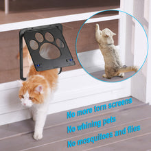 Load image into Gallery viewer, 075 Ownpets Lockable Pet Door for Screen door ( Small ) with Magnetic Flap & Lock, 8x10x0.4