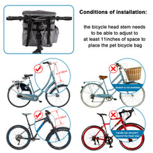 Charger l'image dans la galerie, Ownpets Chien Vélo Panier Sac Pet Carrier, Bandoulière Réglable Portable Respirant Vélo Guidon Panier pour Chiens et Chats