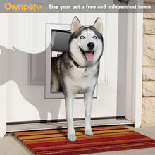 Load image into Gallery viewer, 087 Ownpets Large Aluminum Metal Pet Door with Magnetic Flap, 11.6 x 16.8
