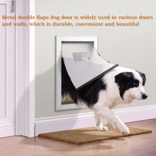 Load image into Gallery viewer, 192 Ownpets Double Flaps Metal Dog Door Large Pet Door - Aluminum, 11.6 * 16.8
