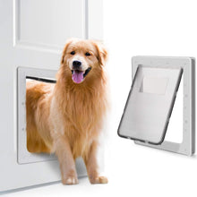 Load image into Gallery viewer, 078 Ownpets Wall Pet Door with Plastic Flap Door, X-Large Dog Doggy Door (White), 16.7x11.6
