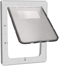 Load image into Gallery viewer, 078 Ownpets Wall Pet Door with Plastic Flap Door, X-Large Dog Doggy Door (White), 16.7x11.6