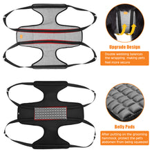 Charger l'image dans la galerie, Hamac de toilettage pour animaux de compagnie Ownpets, hamac de toilettage pour chien respirant avec mousquetons, harnais de toilettage pour animaux de compagnie pour le toilettage, la coupe des ongles et plus encore (M)