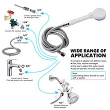 Charger l'image dans la galerie, Ownpets Pet Shower Sprayer, Dog Combing Shower Sprayer with Hose & Diverter for Dogs & Cats, Ideal Pet Bath Brush Sprayer Set for Indoor, Outdoor Bathing, Grooming, Massaging & More