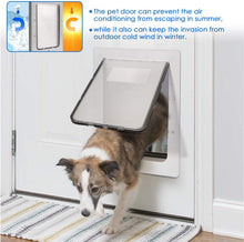 Load image into Gallery viewer, 078 Ownpets Wall Pet Door with Plastic Flap Door, X-Large Dog Doggy Door (White), 16.7x11.6
