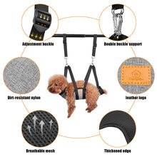 Charger l'image dans la galerie, Hamac de toilettage pour animaux de compagnie Ownpets, hamac de toilettage pour chien respirant avec mousquetons, harnais de toilettage pour animaux de compagnie pour le toilettage, la coupe des ongles et plus encore (S)