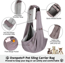 Cargar imagen en el visor de la galería, Ownpets Regular Dog Sling Carrier, Cat Sling, Fits 10~15lbs