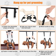 Charger l'image dans la galerie, Hamac de toilettage pour animaux de compagnie Ownpets, hamac de toilettage pour chien respirant avec mousquetons, harnais de toilettage pour animaux de compagnie pour le toilettage, la coupe des ongles et plus encore (S)