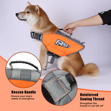 Load image into Gallery viewer, Ownpets Dog Life Jacket, Reflective Dog Safety Vest Adjustable Pet Life Preserver with Strong Buoyancy and Durable Rescue Handle for Swimming, Surfing, Boating（L）
