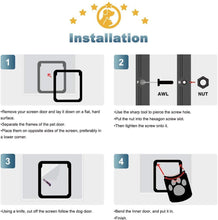 Load image into Gallery viewer, 075 Ownpets Lockable Pet Door for Screen door ( Small ) with Magnetic Flap & Lock, 8x10x0.4
