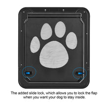 Load image into Gallery viewer, 041 Ownpets Lockable Pet Door for Screen door ( Large ) with Magnetic Flap & Lock, 12x14x0.4