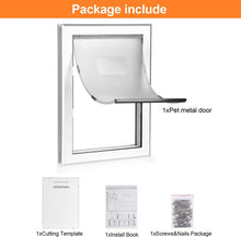 Charger l'image dans la galerie, 087 Très grande porte en aluminium pour animaux de compagnie en métal avec rabat magnétique, 14,17 x 23,62