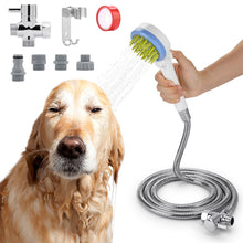 Charger l'image dans la galerie, Ownpets Pet Shower Sprayer, Dog Combing Shower Sprayer with Hose & Diverter for Dogs & Cats, Ideal Pet Bath Brush Sprayer Set for Indoor, Outdoor Bathing, Grooming, Massaging & More
