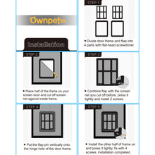 Load image into Gallery viewer, 211 Ownpets Large Lockable Pet Door for Screen door, 11x13, Black