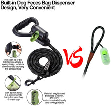 Load image into Gallery viewer, Ownpets Reflective Dog Leash, 5 ft Hands-Free Dog Leash with Waste Bag Dispenser for Large &amp; Medium Dogs, Suitable for Running, Training, Hiking, Walking &amp; Other Outdoor Activities, Black
