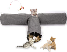 Cargar imagen en el visor de la galería, Ownpets Large 3-Way Cat Tunnel, T Shape