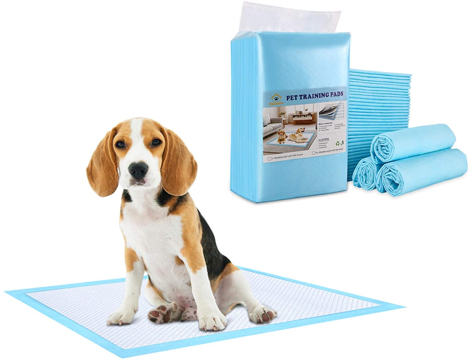 Ownpets Extra Large Reusable Dog Pads, Dog Crate Pads, 35.5”x39.4”