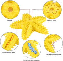 Load image into Gallery viewer, Ownpets Dog Chew Toy, Starfish Squeaky Teeth Cleaning Chew Toy for Puppies, Small &amp; Medium Dogs -Yellow
