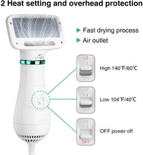 Charger l'image dans la galerie, Ownpets Sèche-cheveux 2 en 1 pour animaux de compagnie, souffleur de toilettage portable pour chiens et chats