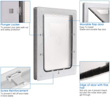 Load image into Gallery viewer, 078 Ownpets Wall Pet Door with Plastic Flap Door, X-Large Dog Doggy Door (White), 16.7x11.6