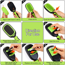 Carica l'immagine nel visualizzatore di Gallery, Ownpets 5 in 1 Pet Brush Set, Pet Grooming Shedding Massage Combs for Long Short Hair Dogs & Cats, Removes Undercoat, Dander, Dirt & Improves Circulation