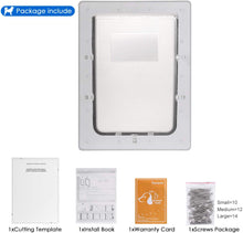 Load image into Gallery viewer, 078 Ownpets Wall Pet Door with Plastic Flap Door, X-Large Dog Doggy Door (White), 16.7x11.6
