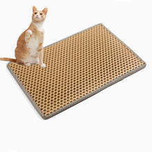 Load image into Gallery viewer, Cat Litter Mat, Kitty Litter Trapping Mat, Double Layer Mats with MiLi Shape Scratching design, Urine Waterproof, Easy Clean, Scatter Control 21&quot; x 14&quot; Yellow
