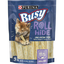 Load image into Gallery viewer, Purina Busy Rollhide Long Lasting Chews for Dogs, 12 oz Pouch
