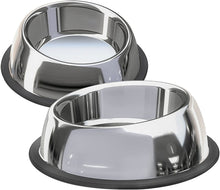 Load image into Gallery viewer, Dogs Bowl Stainless Steel Removable Rubber Ring Non-Slip Bottom Pet Feeder Bowl Water Dish For Dog Cat
