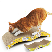 Load image into Gallery viewer, Wave Curved Cat Scratcher Cardboard for Little Cats and Dogs Corrugated Scratching Pad with Catnip Cat Cardboard Sofa Lounge Wave
